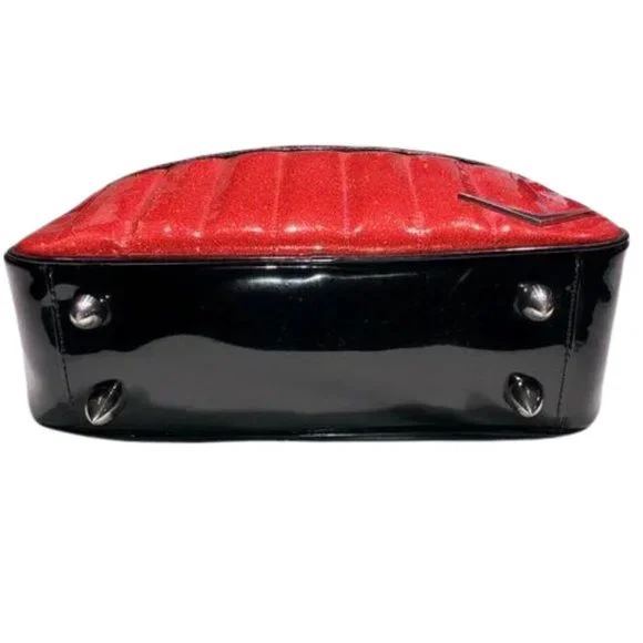 Lux de Ville Black and Red Sparkle Cruiser Tote - Picture 11 of 16